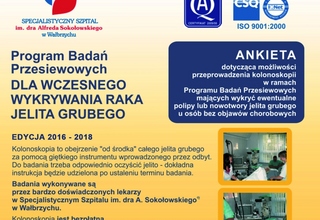 Program badań przesiewowych dla wczesnego wykrywania raka jelita grubego